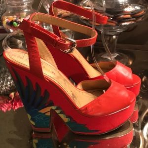 Nine West floral Wedges 🌺🌼